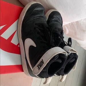 Nike Court Borough Mid 2 (GS) Black and White Sneakers